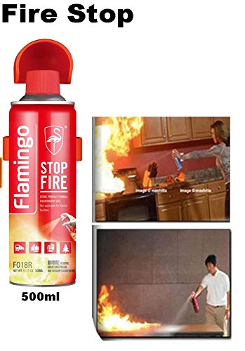 FLAMINGO CARCARE TECH Car Care Ozone Friendly Fire Extinguisher F018r,500ml