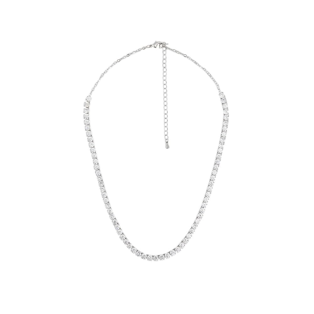 Aldo Womens Silver/Clear Multi Miraolla Necklace One Size