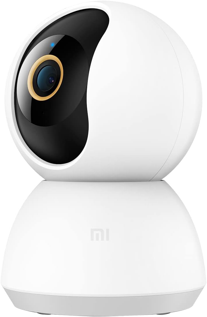 Xiaomi Smart Camera C300- 2K Ultra-clear HD Resolution 360 Degrees pan-tilt zoom view with AI Human Detection F1.4 Large Aperture and 6P Lens Two-way call supported, White