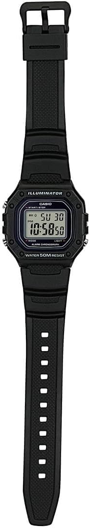 Casio Casual Mens Quartz Watch, Digital, Resin, W-218H-1AVDF
