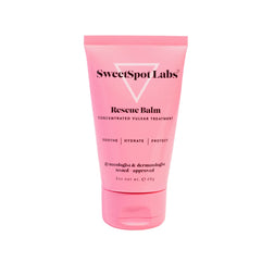 SweetSpot Labs Rescue Balm, Feminine Dryness, Irritation & Itch Relief with Colloidal Oatmeal, Supports Menopause, Yeast Infections, Chafing and Razor Burn, 2oz Balm