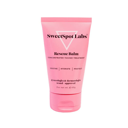 SweetSpot Labs Rescue Balm, Feminine Dryness, Irritation & Itch Relief with Colloidal Oatmeal, Supports Menopause, Yeast Infections, Chafing and Razor Burn, 2oz Balm