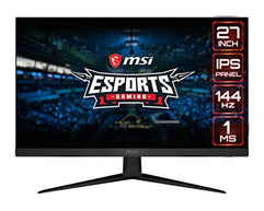 MSI Optix G271 eSports Gaming Montior - 27" Full HD 1920 x 1080 1ms (MPRT) / 4ms (GTG) 144Hz Refresh Rate, AMD FreeSync Anti-Glare Frameless Design Backlit LED IPS Panel - Black