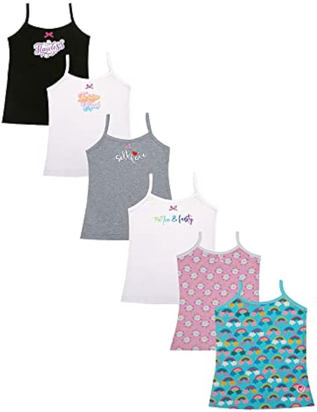 D'chica Girls Undershirt Cotton Camisoles Shelf Bra Layering Cami