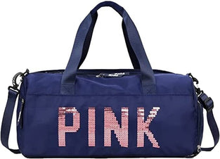 WHITE RAYS Travel Bag | Pink Luggage Sports Hand Bags for Women, ladies, Fitness Training Sport Gym Shoes Yoga Dry Wet Waterproof Workout Bags for Girls (Navy blue)