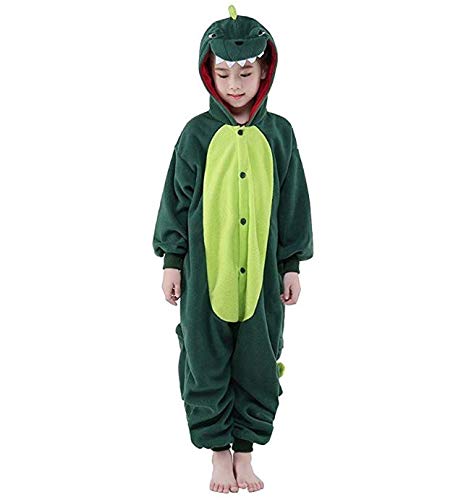 Dinosaur Kids Unisex Onesies Animal Cartoon Siamese Pajamas Home Wear Cosplay Pajamas Flannel Sleepwear Home Clothes for Girl Boy