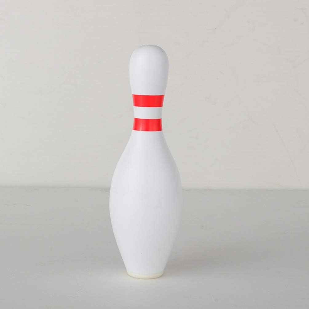 Garneck Bowling Pin Bank Unbreakable Plastic Coin Bank Unique Design Money for Kids Tollder (White)