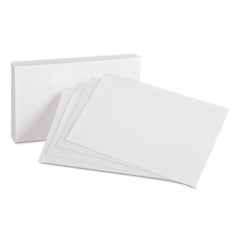 MARKQ Blank Flash Cards 100 Pack Plain White Index Cards for Business, Office School Learning Revision Record Cards, 4” x 6”, 180GSM