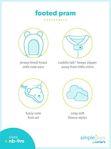 Simple Joys by Carter's Unisex Babies' Fleece Footed Jumpsuit Pram (6-9 Months)