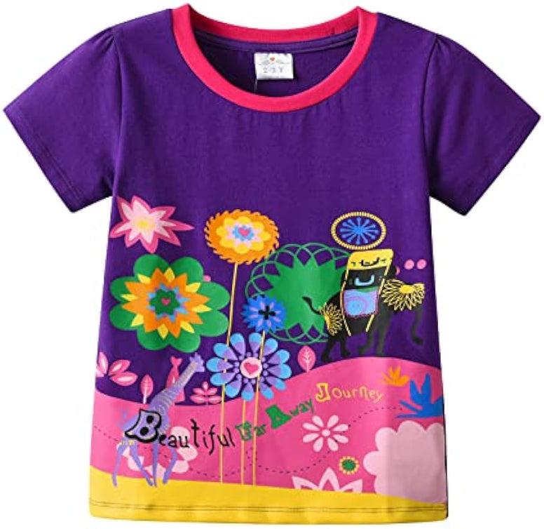 VIKITA Little Girls Cute Flower Long Sleeve T-Shirt Top for 1-8 Years