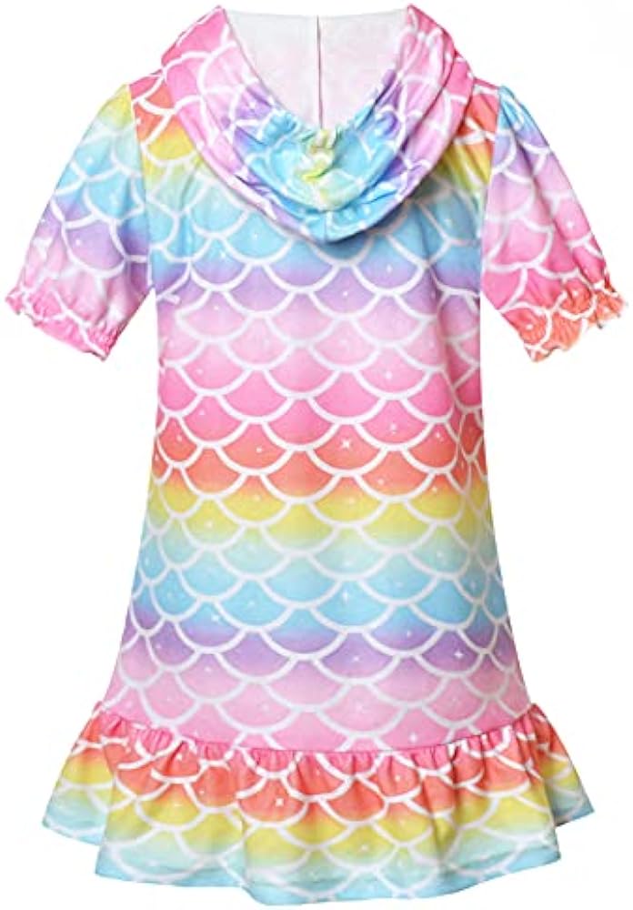 Jxstar Girls Swim Cover Up Terry Swimsuit Coverup Beach Pool Kids Zip Up Robe