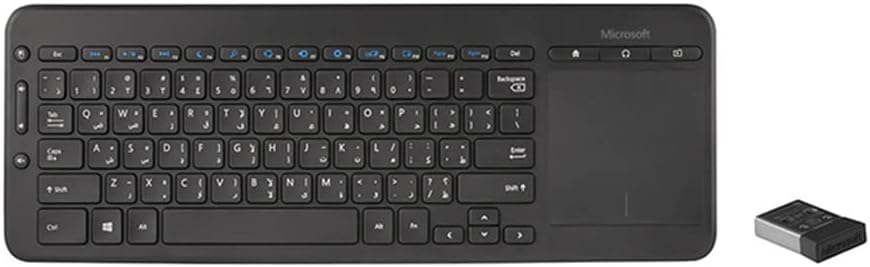 Microsoft N9Z-00019 Wireless All -In-One Media Keyboard Black ( Arabic )