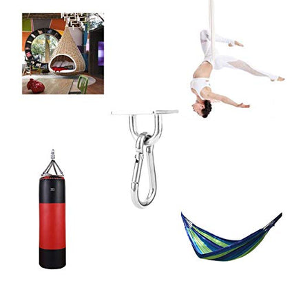 M8 Hammock Hanging Kit Hammock Hooks Carabiners For Hammock Stand Yoga Brazilian Hammocks Swing Chair Multiple Indoor Outdoor Suspension Ceiling Hooks