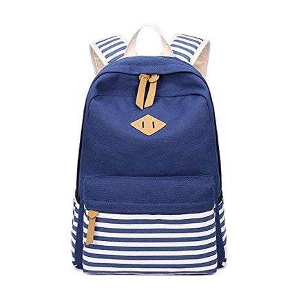 School Backpack,Student Canvas Bookbag Lightweight Laptop Bag with Shoulder Bags and Pen Case for Teen Boys and Girls