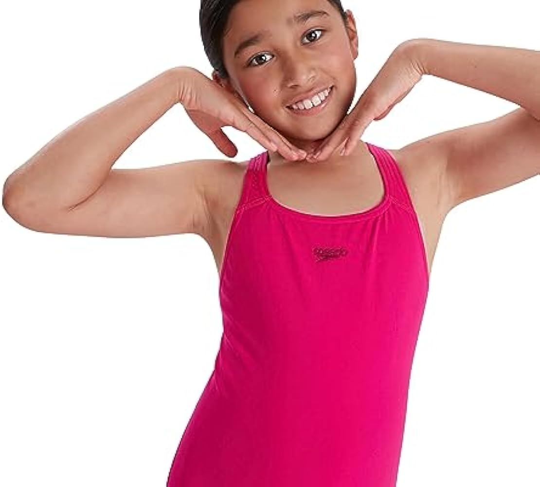 Speedo ECO Endurance+ Medallist Swimsuit, Comfortable, Stylish Design, Extra Flexibility, Junior Girls