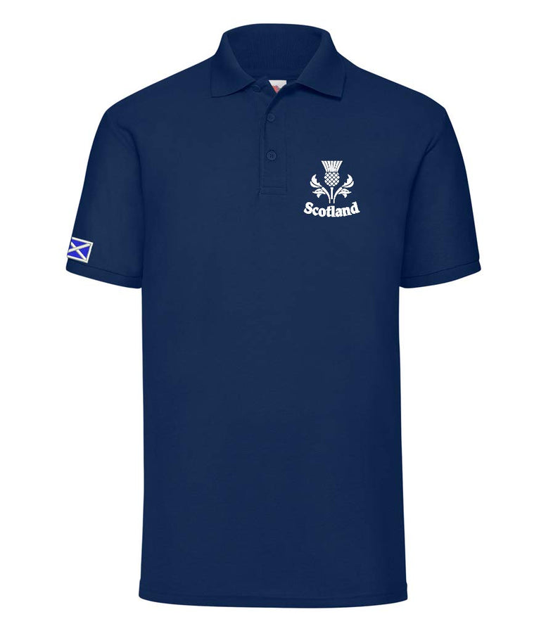 Super Lemon Scotland Scottish Childrens Childs Rugby Exclusive Retro Vintage Boys Girls Unisex White Polo Shirt, Great for Any Scottish Rugby Fans for 6 Nations and World Cup