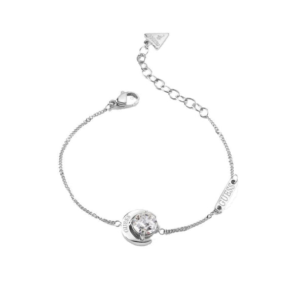Guess Women's Solitaire and Moon Phases Bracelet, Silver, One Size