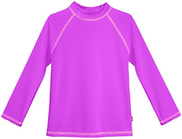 City Threads Girls' SPF50 Rash Guard Sun Swimming Tee Pool & Beach