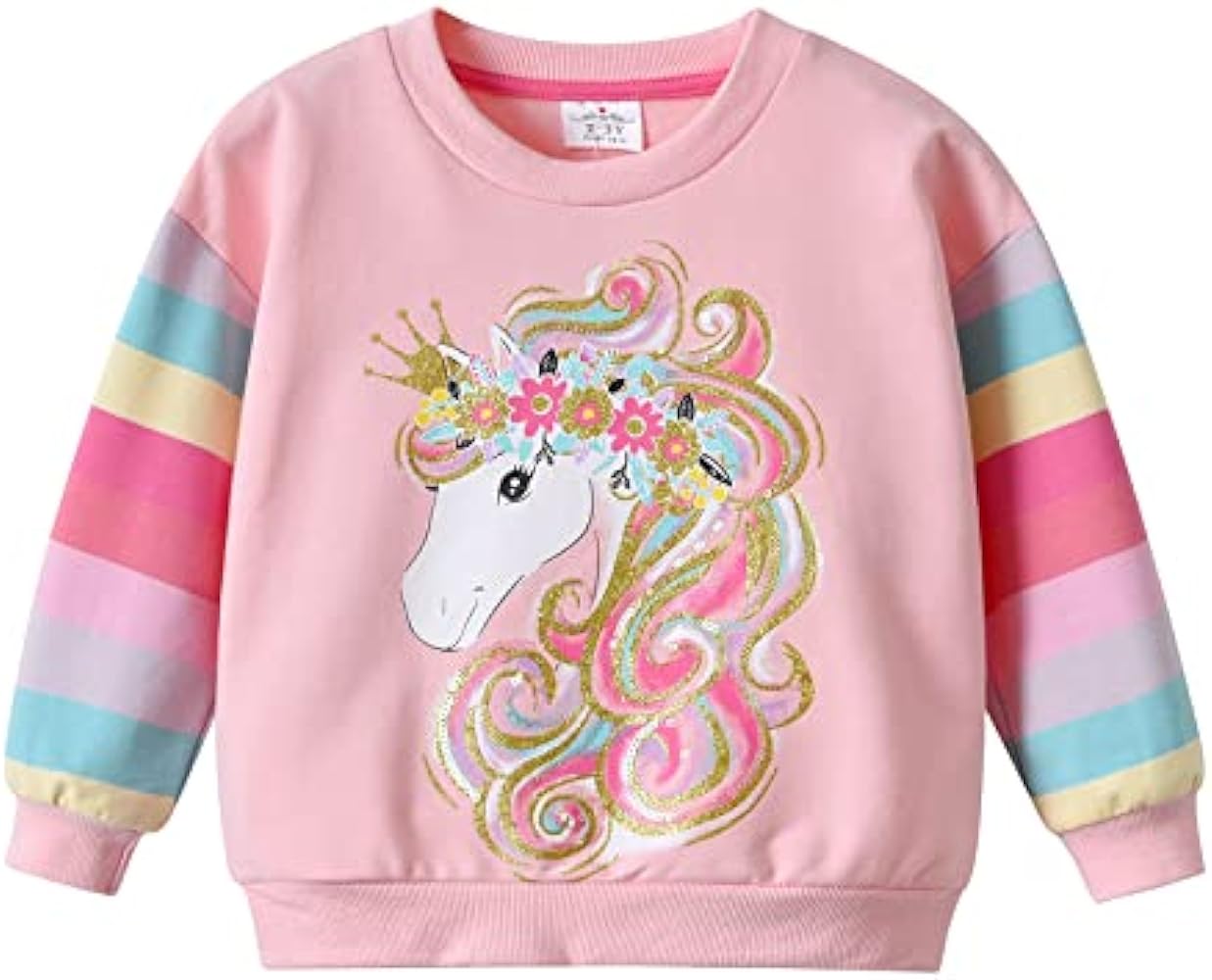 VIKITA Little Girls Cute Flower Long Sleeve T-Shirt Top for 1-8 Years