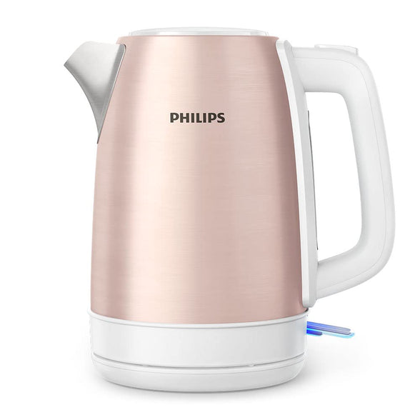 Philips Stainless steel Kettle, Daily Collection,Rose Gold Metallic/White HD9350/96,2 Years Warranty