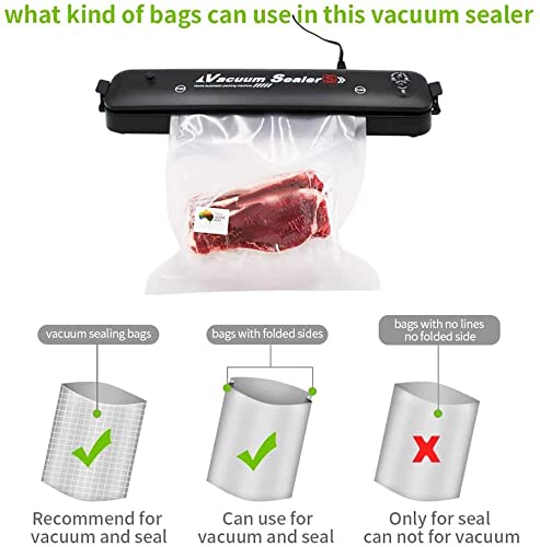 TIMICARE Vacuum Sealer Machine, Professional Automatic Vacuum Sealing System for Food Preservation Dry & Moist Food Modes Vacuum Packaging Machine