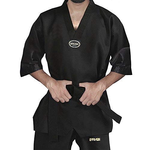 Farabi Taekwondo Uniform Mix Martial Arts Uniform Set Black (180cm)