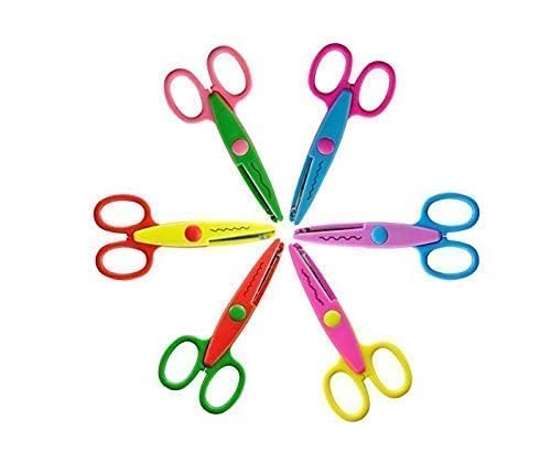 UCEC 6 Colorful Decorative Paper Edge Scissor Set, Great for Teachers, Crafts, Scrapbooking, Kids Design