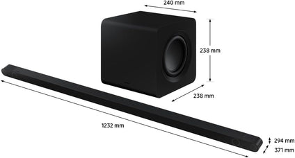 Samsung 3.1.2ch wireless soundbar with dolby atmos/dts virtual:x 2 up-firing speakers in-built subwoofer bluetooth connectivity black - hw-s800b/zn