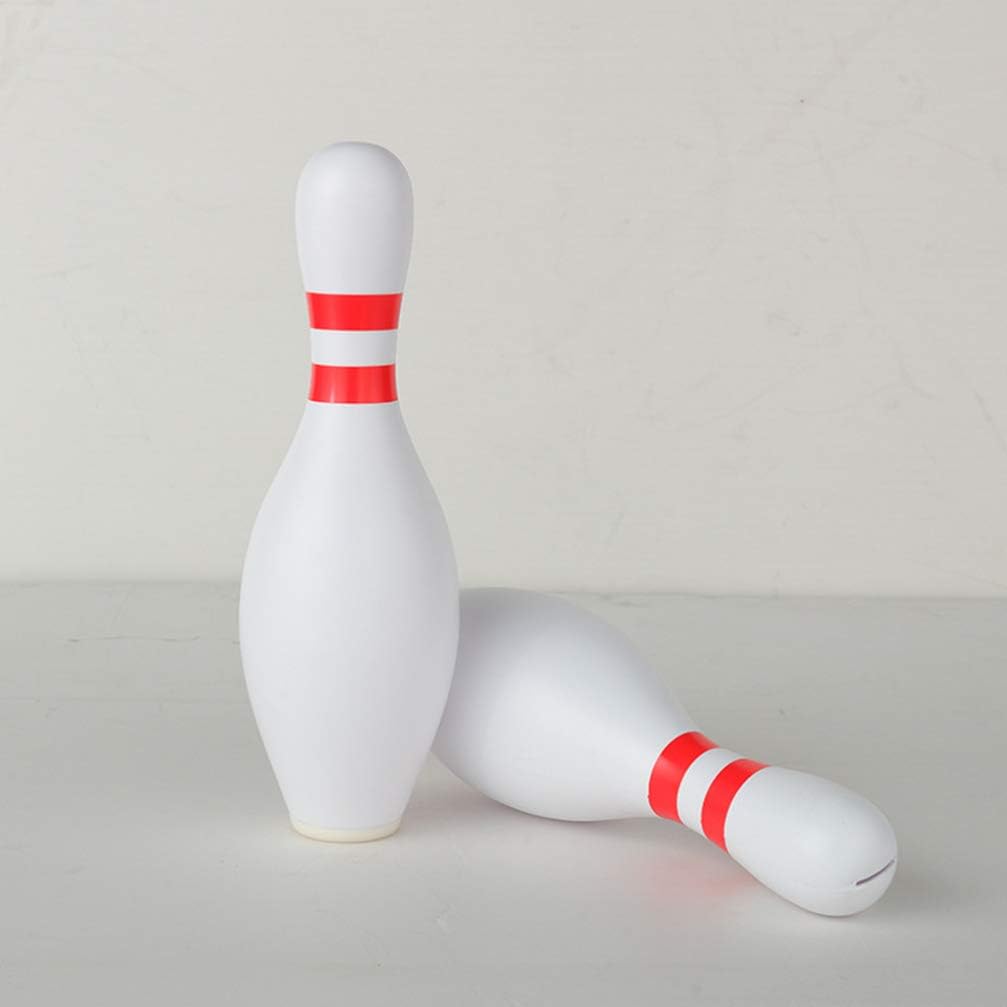 Garneck Bowling Pin Bank Unbreakable Plastic Coin Bank Unique Design Money for Kids Tollder (White)