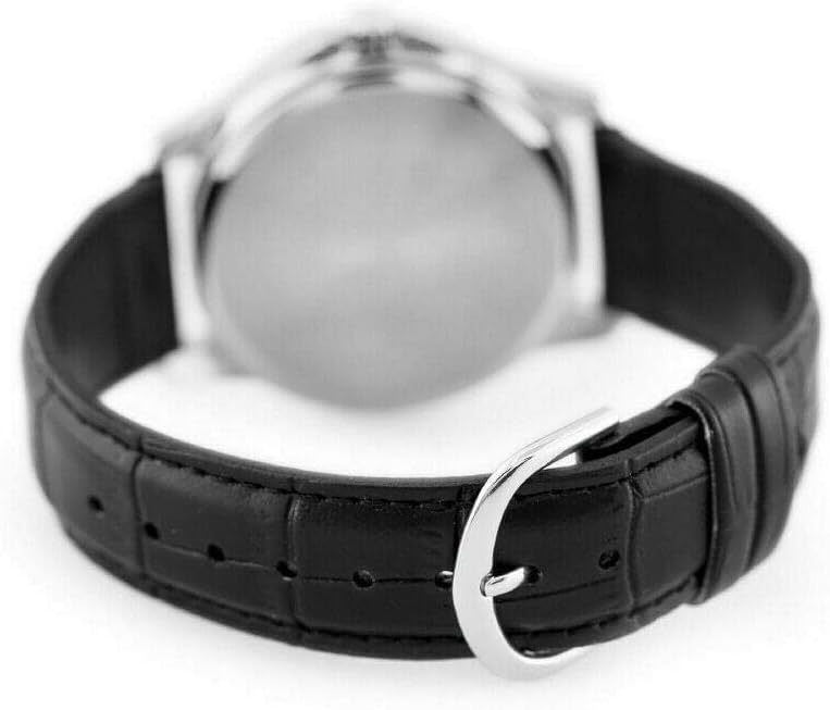 Casio men's black dial leather analog watch - mtp-v004l-1audf