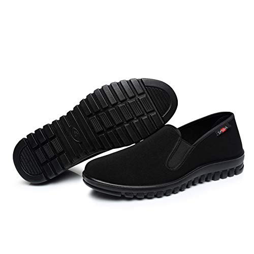 Mens Kung Fu Shoes Old Beijing Cloth Shoes Tai Chi Slip On Martial Arts Sneaker (42 EU)