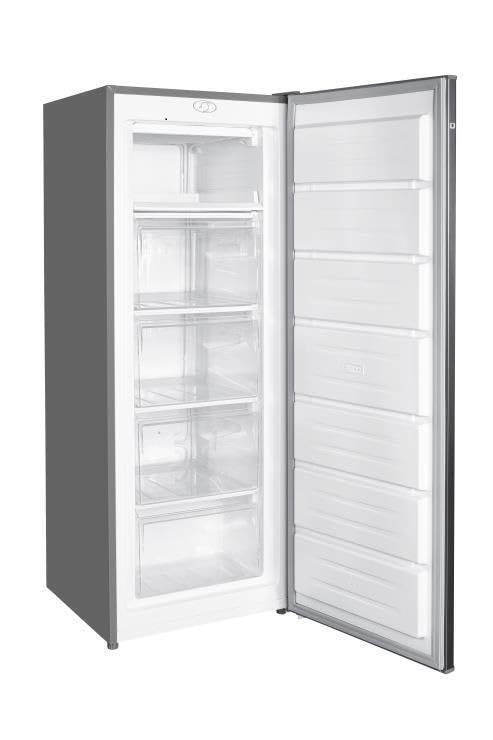 NOBEL Upright Freezer Silver 168 L NUF275SN RECESSED HANDLE SINGLE DOOR- DEFROST R600A Inside Condenser