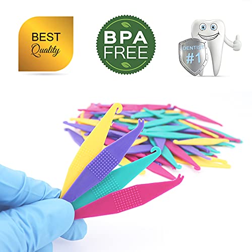 20 Pack Braces Rubber Band Tool Dental Elastic Rubber Bands Placers for Braces Disposable Plastic Orthodontic Elastic Placers
