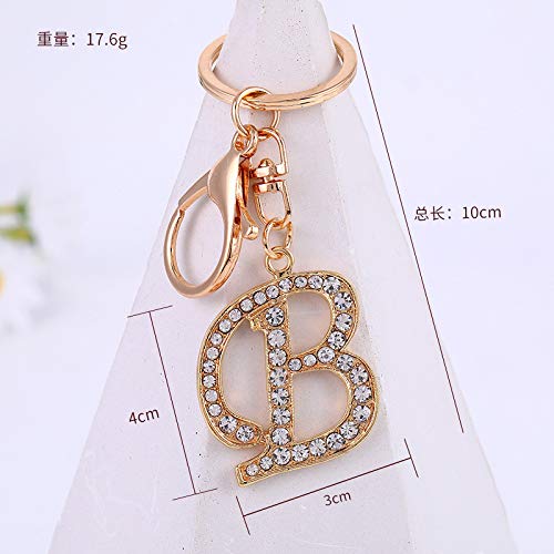 Goodern Keychain for Women Purse Charms for Handbags Crystal Alphabet Initial Letter Pendant with Key Ring, Keychain creative Letter A-Z for Car Key ring Alphabet Initial Letter Pendant