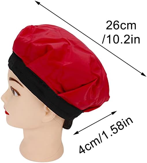 Hair Treatment Hat, Hot Cold Deep Conditioning Hair Treatment Cap for Home Therapy, SPA, Hair sofa(Red)