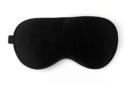 ECVV Silk Sleep Mask, Super Soft With Adjustable Strap And Eye Mask For Sleeping Ear Plugs, Blocks Light, Black, One Size