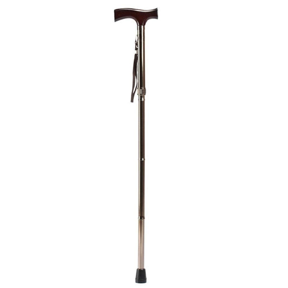 Walking stick for rollator Folding Walking Sticks Cane Telescopic Adjustable Height Disability Medical Aid Elderly Walker Crutch Folding crutcheswooden
