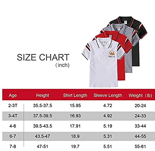 Boys' Short Sleeve Polo Shirt Cool Uniform Pique Polo Shirts for boy