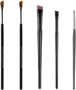 Angled Eyebrow Brush, Angled Eyeliner Brush, Slanted Eyebrow Brushes, Eyebrow Brush Kit, Ultra Fine Eyeliner Brush, Angled Eyeliner Eyebrow Brush, Precision Brush for Eye Makeup, 5PCS