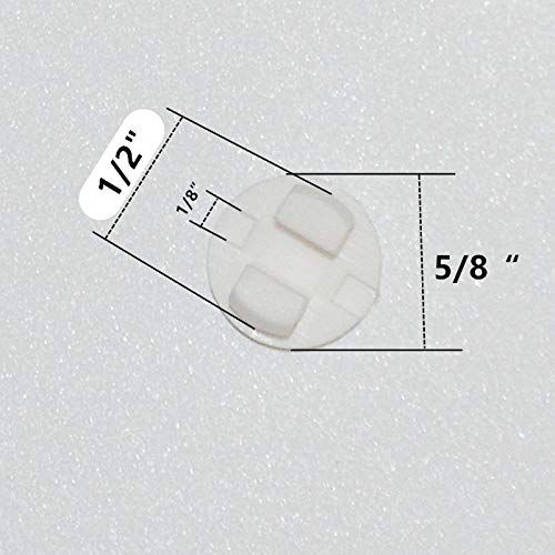 CUTELEC Button Plug 6Pack White Tape Lock Button for Horizontal Blinds Plastic Bottom Rail Ladder Cord