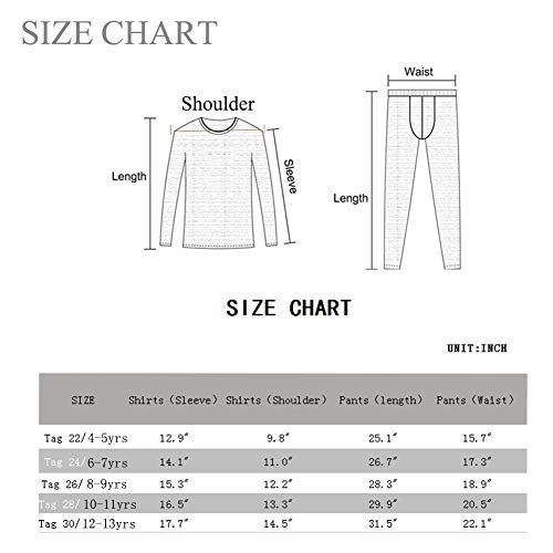 BUYKUD Kids' Boys 3PCS Long Sleeve Base Layer Compression Athletic Shirt Tights Top & Bottom Underwear Sports Set