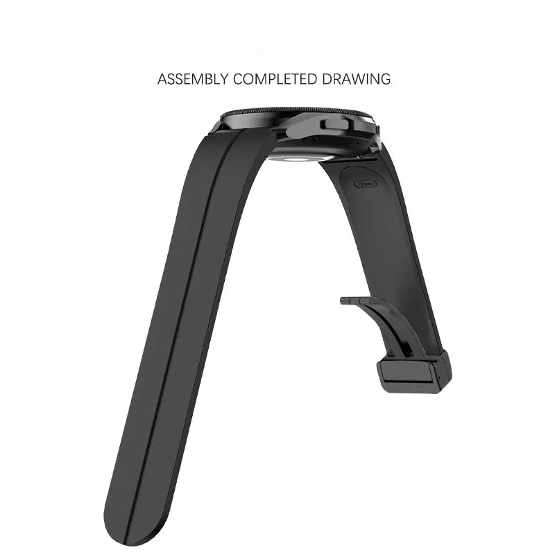 Dado Silicone Strap With Magnetic folding Buckle Compatible with Samsung Galaxy Watch 6 Classic 47/43mm | 5 Pro 45mm | 4 Classic 46/42mm | Watch 6/5/4 44/40mm, Special strap No Gap design