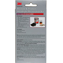 3M Auto Restore and Protect Headlight Restoration Kit, Clearer Headlights in 2 Easy Steps, 39194, GRAY,RED