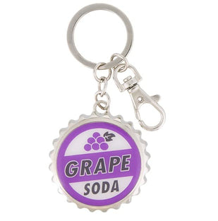 Disney Parks Up! Grape Soda Bottle Cap Keychain, Purple