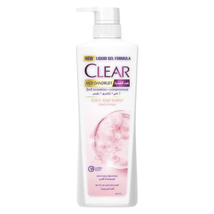 Clear Women 2 in 1 Anti-Dandruff Shampoo and Conditioner, for Dandruff Prone Scalp, Soft and Shiny, for up to 2x Softer Hair, 700ml