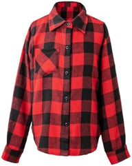 blibean Unisex Girl Boy Fall Long Sleeve Plaid Shirt Top Kid Size 6-15 Years Old