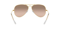 Ray-Ban Mens 0RB3025 Classic Flash Mirrored Aviator , Color: Gold/Pink Mirror Gradient, Size: 55 mm
