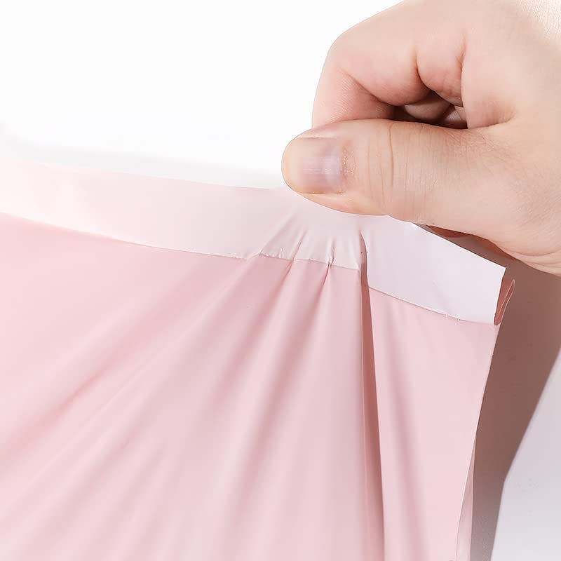 REDDOTGIFT 50pcs Baby Pink Plastic Envelope Bag 35x41cm Matte Finishing Self-seal Adhesive Courier Storage Bags Plastic Poly Envelope Mailer Postal Shipping Mailing Bags (Baby Pink, 35x41+4cm)