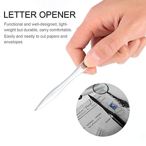 Jieddey Letter Opener,Zinc Alloy Envelope Opener Wood Handle Sword Letter Openers Metal Paper Cutting Knife for Ladies Women Men Black