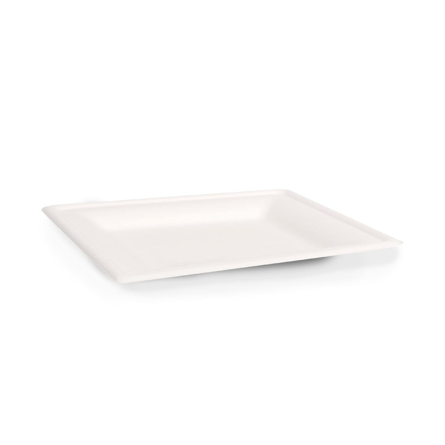 Fun Sukkar Pulp Square Plate 10x10 inch Eco-Friendly Disposable Dinnerware white plate for party, Camping,Compostable,Recyclable and biodegradable Picnic Plates (Pack of 10)